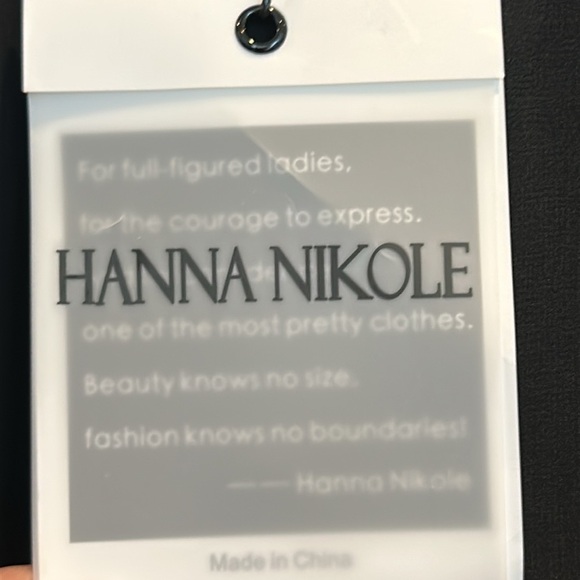 Hanna Nikole Chiffon Black Ruffle Sleeve A-Line Empire Waist Midi Dress Size 18W - Picture 11 of 16